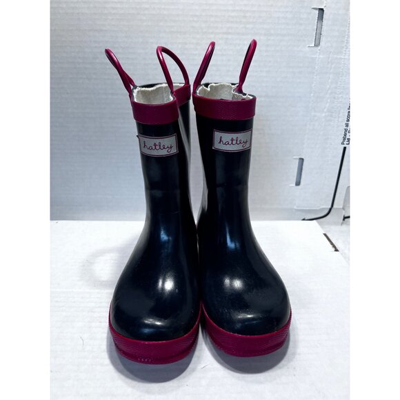 Hatley Kids Rain Boots Black Waterproof girls kids size 12 - Picture 7 of 8